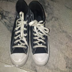 Black Ladies Converse Platform HI Top