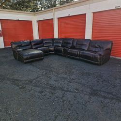 Large Leather Sectional Sofa Couch