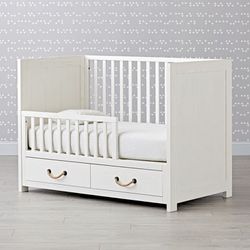 Land Of Nod Matching Crib, Toddler Bed, Dresser And Changing Table