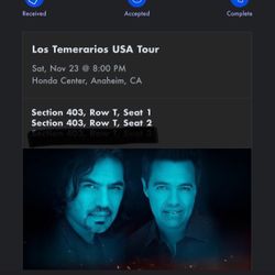 Boletos Para El Concierto De Los Temerarios 