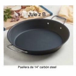 Princess House Paellera. De 14” De Carbón Steel Nueva En Su Caja 