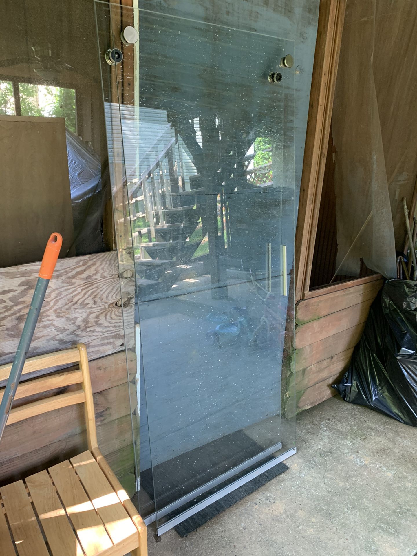 Shower glass door panels only, mirror and sink $150