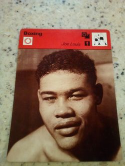 Vintage 1977 sportscaster boxing/ Joe Louis/ olympic collector card # 06-12