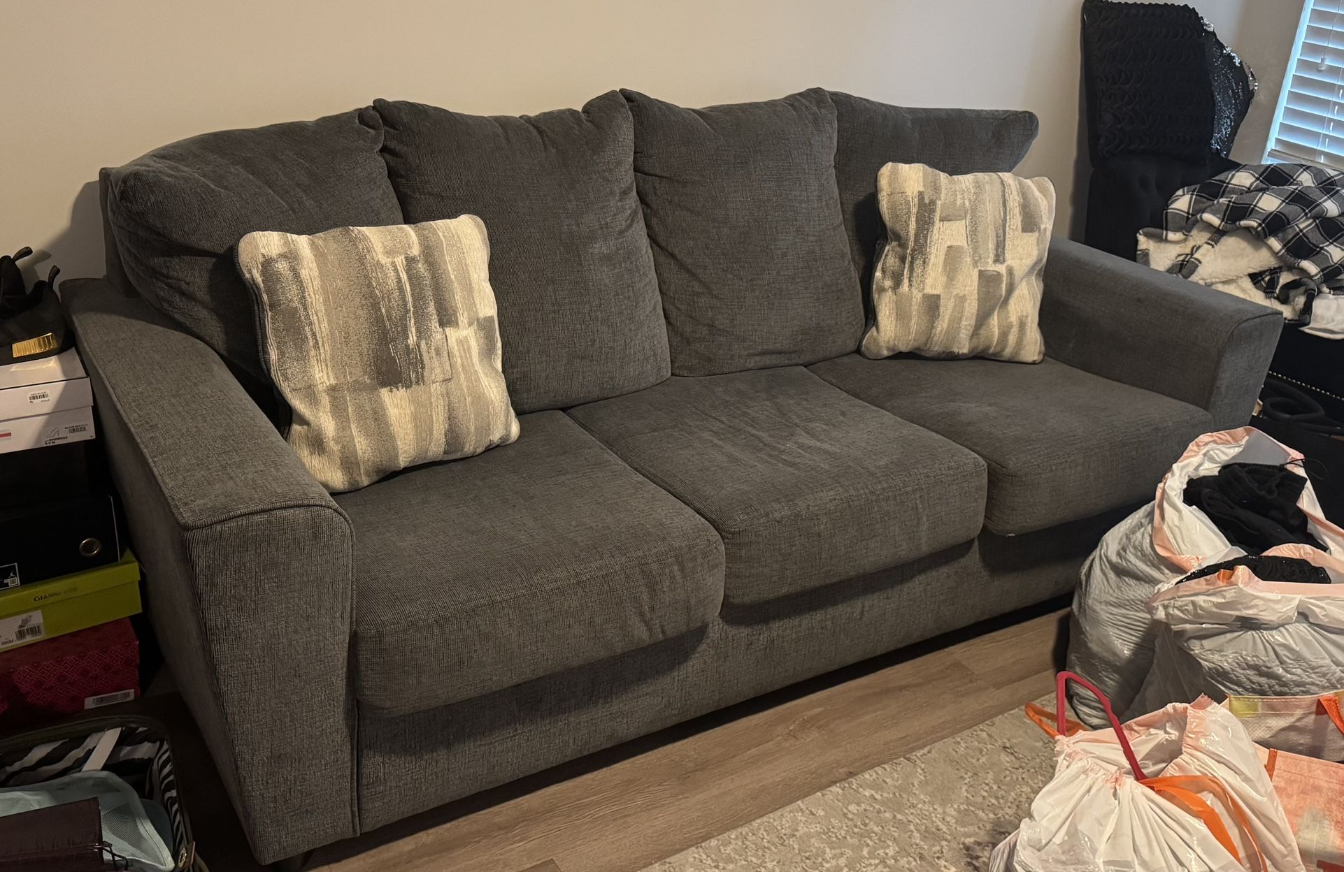 Dark Grey Couch Excellent Condition