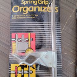 Set Of 2-Crawford White Sliding Spring Grip Organizer (SG5) 5 Spring Grips