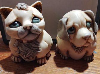 Harmony Kingdom  Mouser Cat And Pot Bellies Bow-Wow