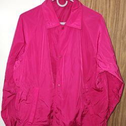 Uniqlo Lemaire U Pink Large Packable Coaches Windbreaker Jacket 