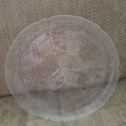 13 Inch Glass Serving Platter And 10 Inch Glass Plate