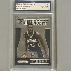 Miles Turner 2015–16 Panini Prism  TCGS Graded GEM MINT  10