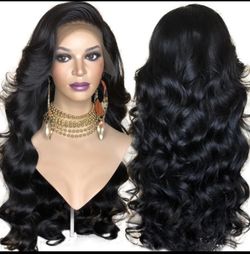 Curly wig sythenic hair