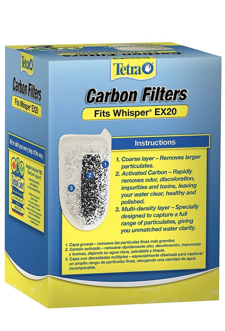 Tetra Carbon Filters, for Aquariums, Fits Whisper EX Filters