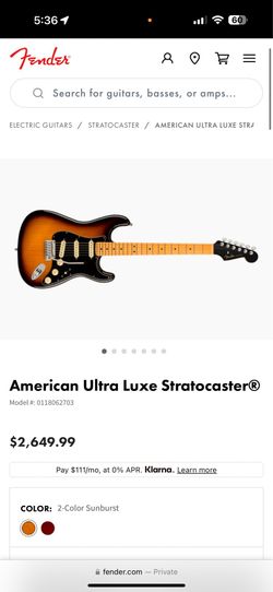 Fender American Ultra Luxe Stratocaster
