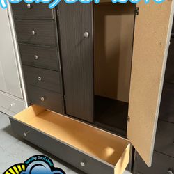 Grey Wardrobe Dresser Ropero Mueble Armoire 