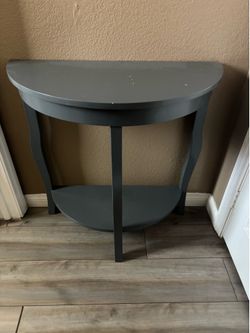 Dark Grey Semi Circle Table
