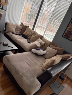 Couch with coffee table