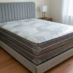 New Queen Size Bed Frame With Mattress New Bedroom Furniture Bed Set 