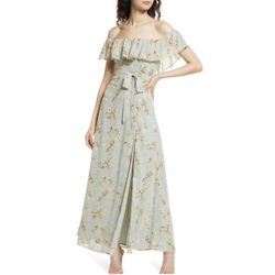 Lulus Amazing Moment Floral Sage Green Maxi Dress