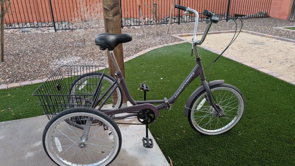 Older Adult Foldable Adventurer Tricycle-Sturmey Archer brakes and gears-20"Tires