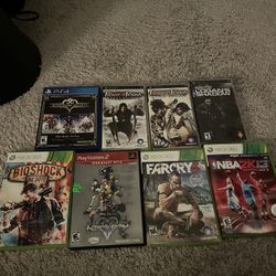 Xbox 360,PS4,PS2 & PSP Games