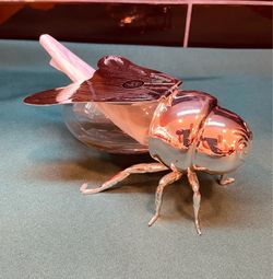 Vintage beautiful Godinger silver comp “Museum Recreation” bee honey pot with server