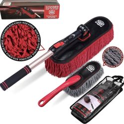 Car Duster Scratch-Free with Extendable Handle & Detail Brush Kit