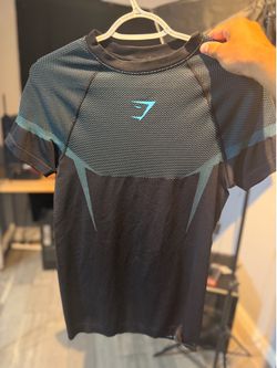 Gymshark Onyx 5.0 Seamless Compression Black/Teal - Size S