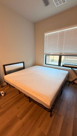 King Mattress and Metal Frame