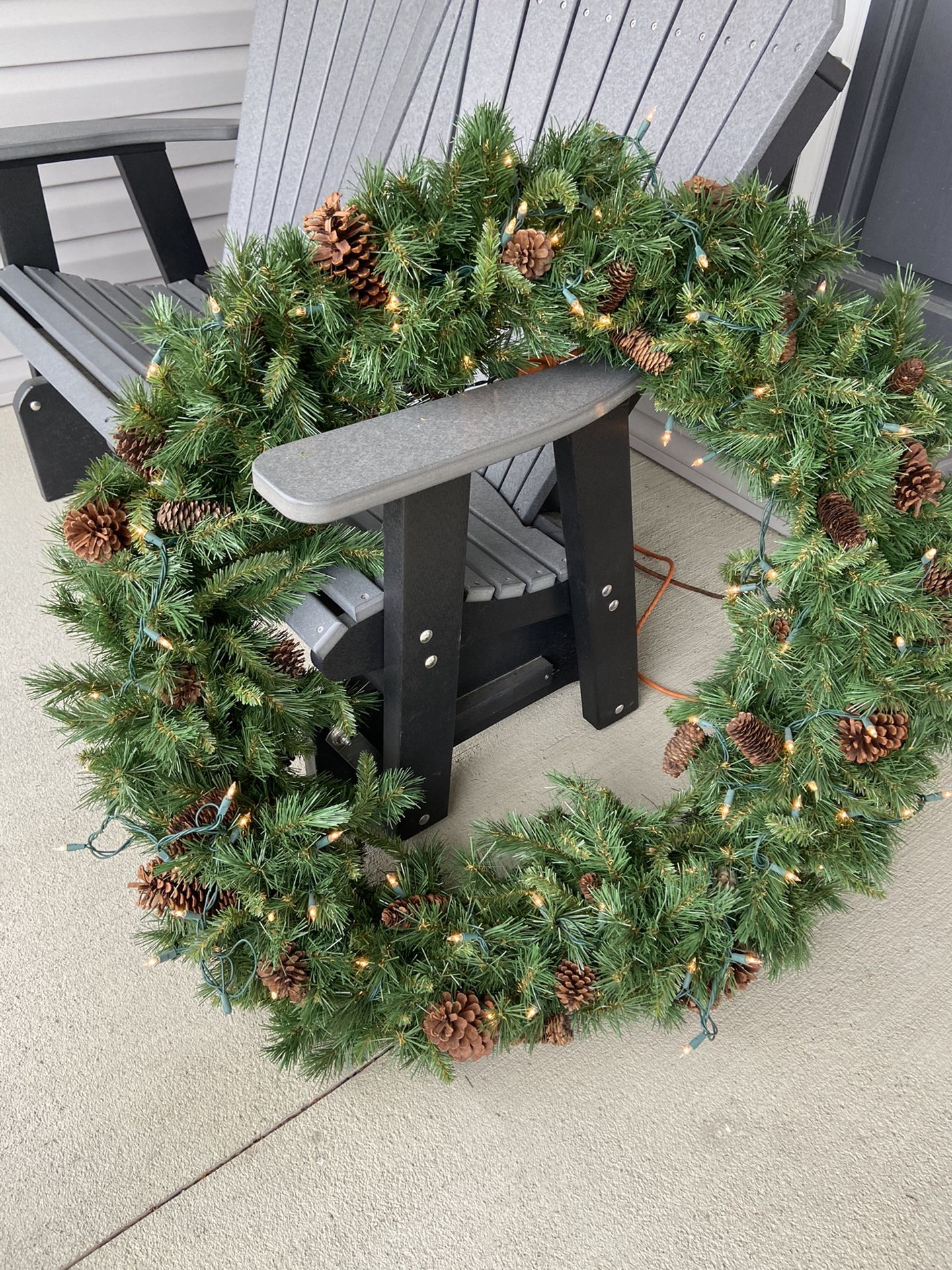 40 Inch Christmas Wreath With Lights