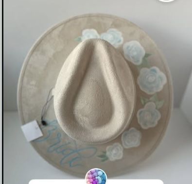 Hand Painted Bridal Hat