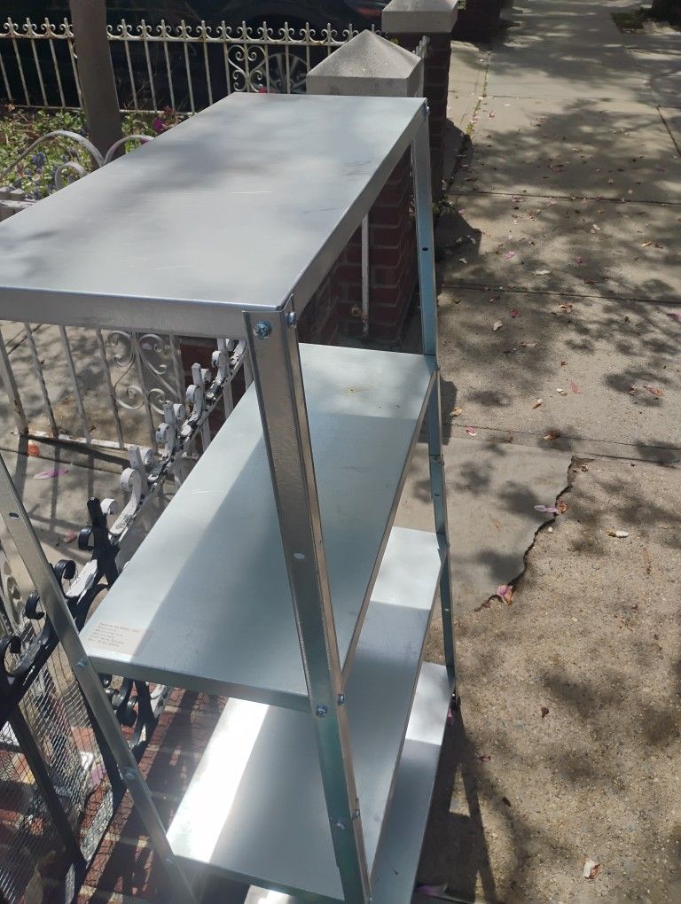 4 Tier Stainless Steel Garage Shelves (Light But Strong )