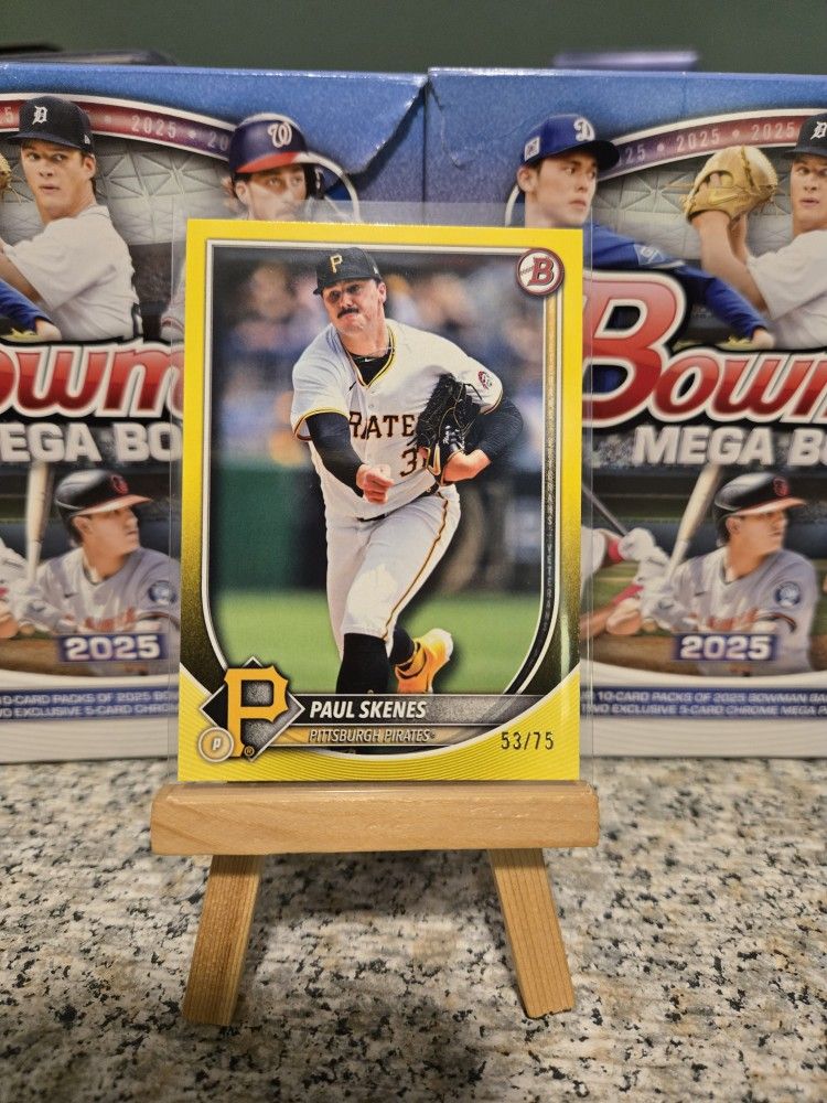 2025 Bowman Paul Skenes #30 Yellow Color Match /75