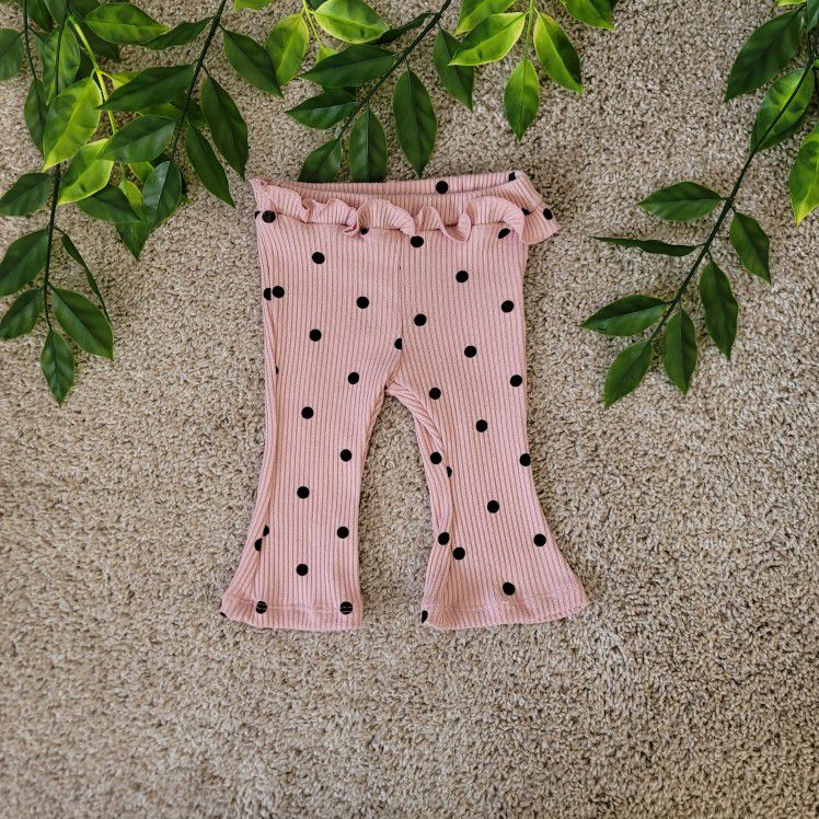 Jessica Simpson Baby Girl Pink Polka Dot Pants (3-6 Months)