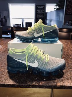 Nike Air VaporMax OG “Sprite” Wolf Grey Chlorine Blue Volt 849558 022, Sz 11