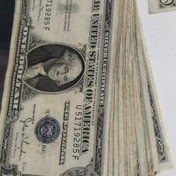 $1 Dollar Bills Silver Certificate 
