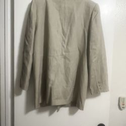 Oscar de la renta men’s tailored clothing beige jacket like new size 42S 