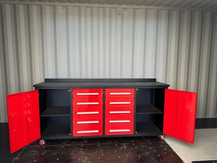 Tool Box 7ft-10D-2-01C Red