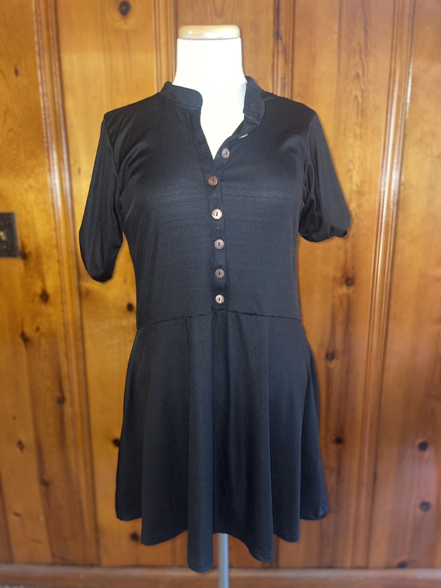 Amazon Black A-line Dress Size Medium-New