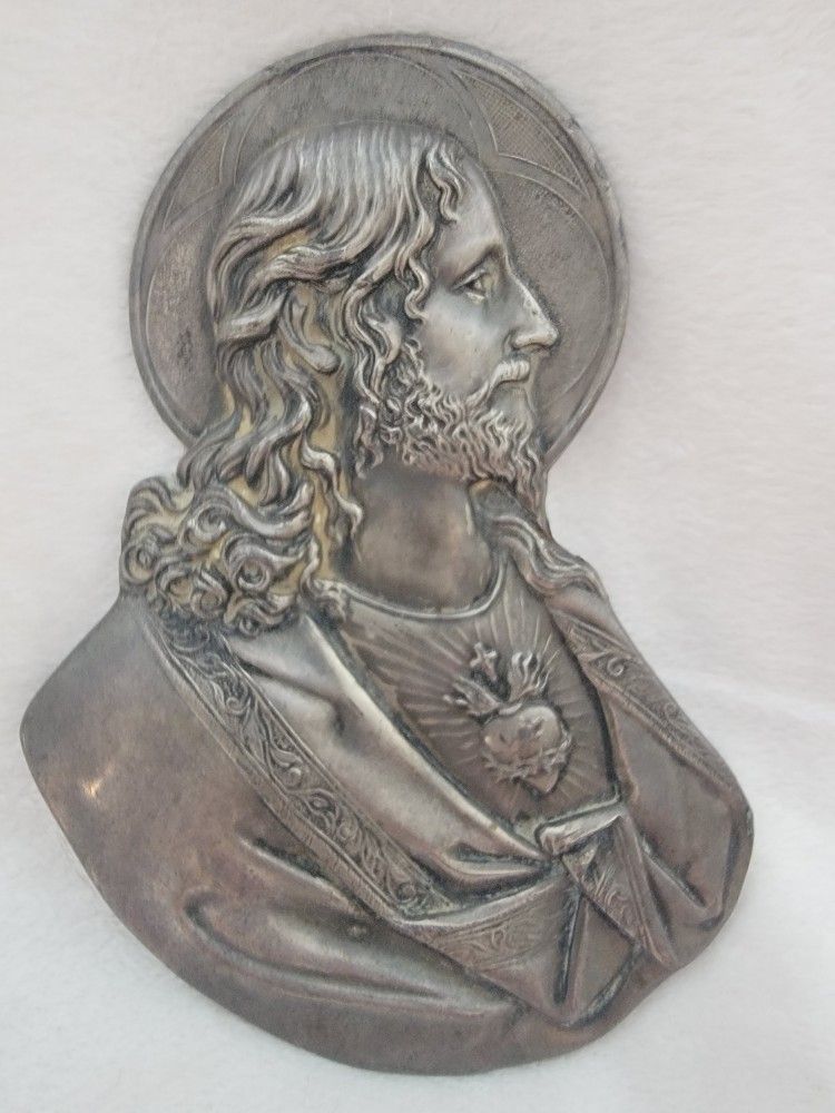 1924 6.5 IN NICKEL PLATED JESUS
