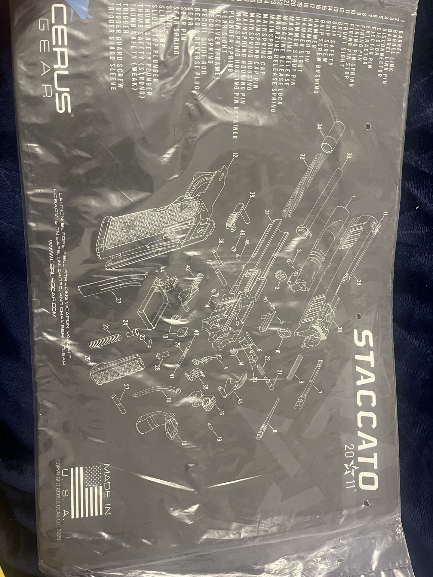 Never Opened Staccato Gun Mat