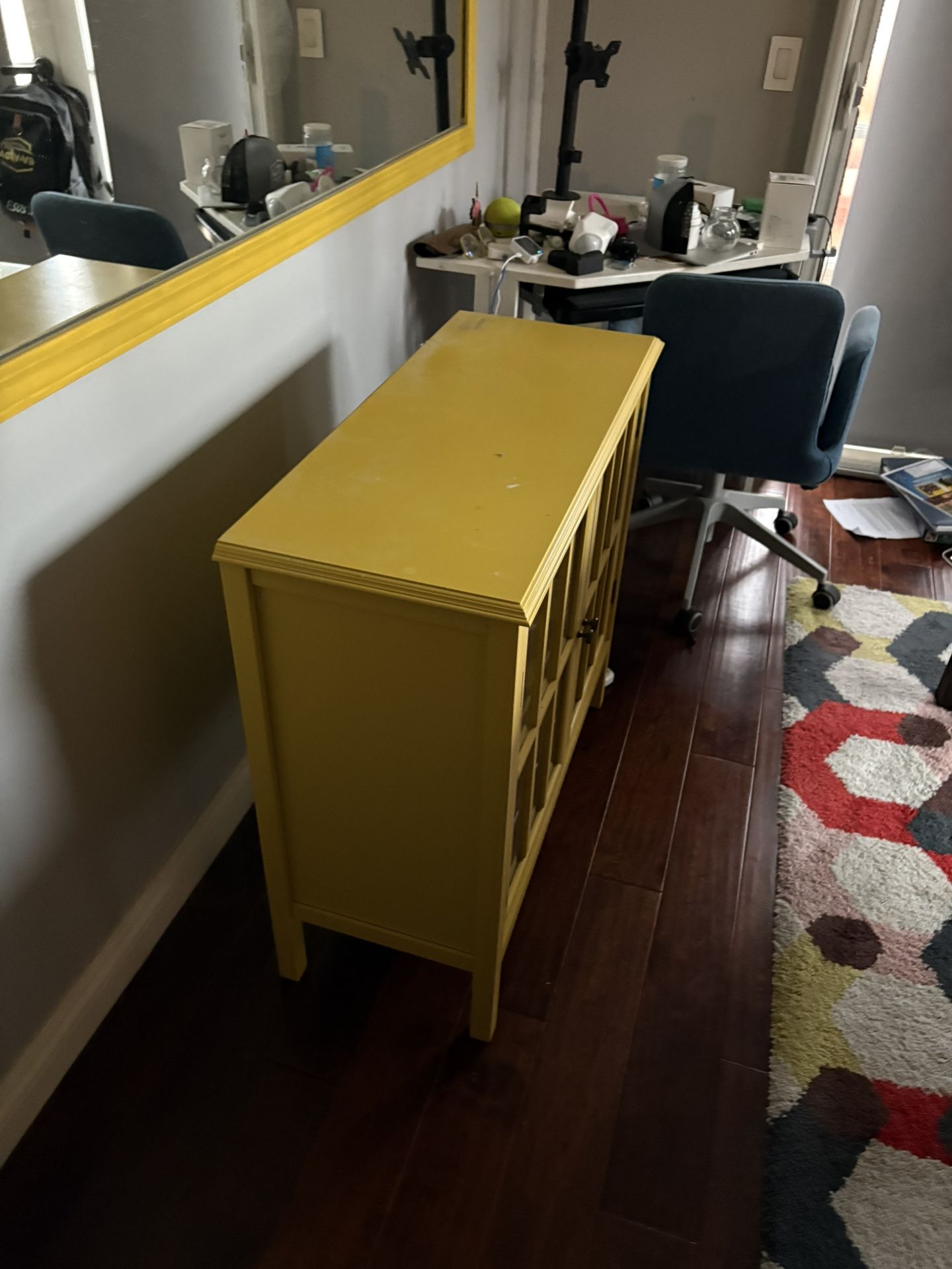 Vintage Yellow Cabinet