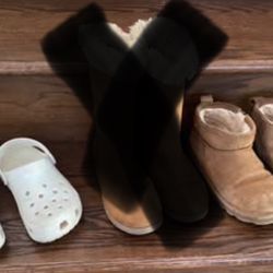 Little Girls Size 13 Booties & Crocs $10