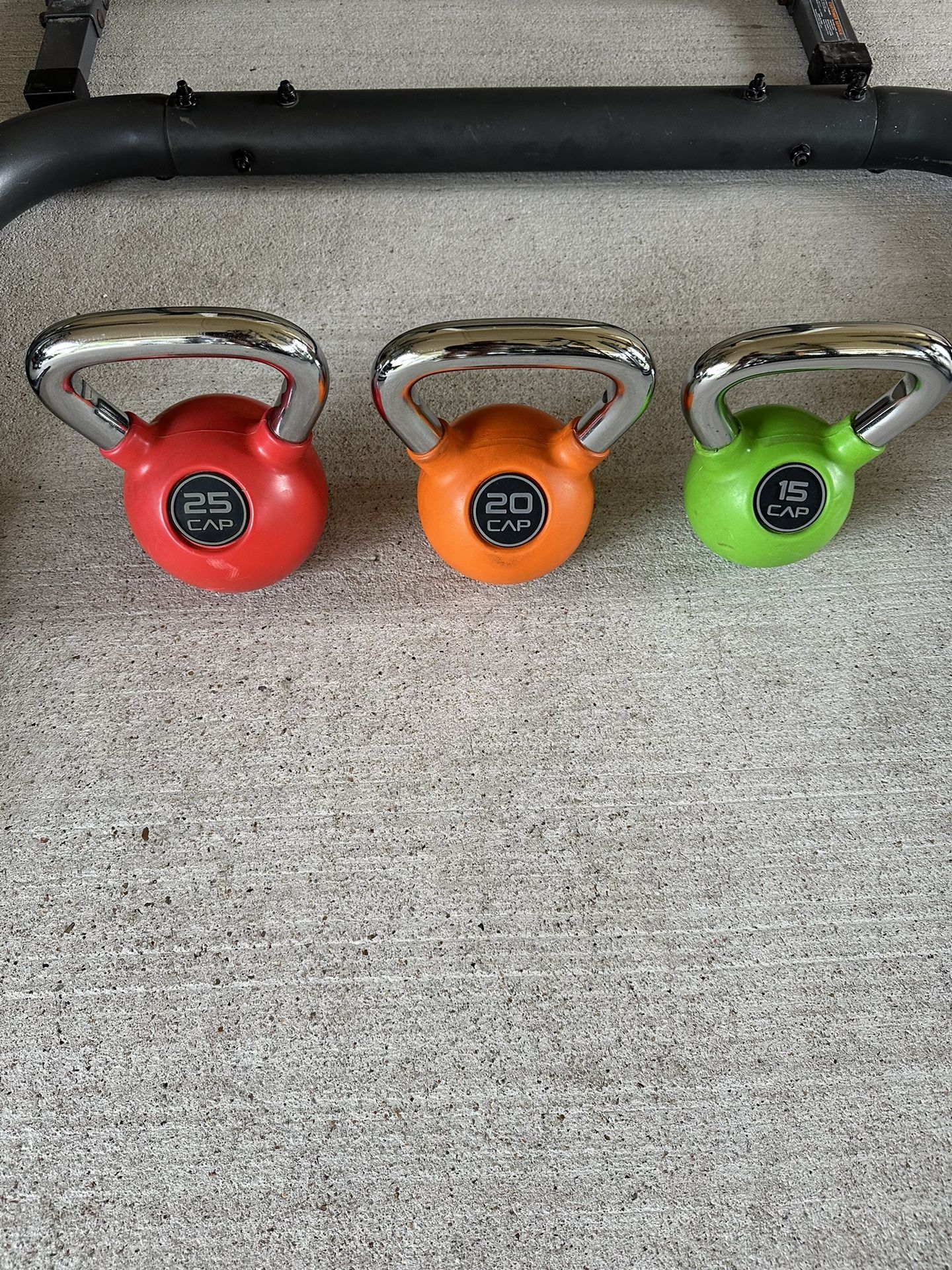 CAP Barbell Rubber-Coated Kettlebell with Chrome Handle $90 