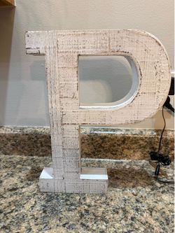 Wooden P Decor