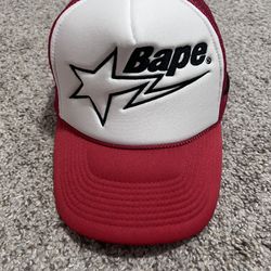 Red/White Bape Trucker Hat