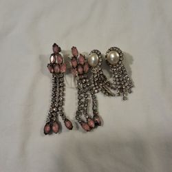 Vintage Art Deco Pierced Earrings