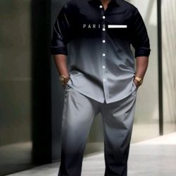 Men's Plus Size Casual Sport Suit