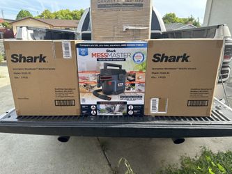 Shark MessMaster Portable 1 Gal. 7-Peak HP Corded Wet/Dry Vacuum with Self-Rinsing and AnyBag techno
