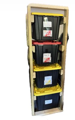 Custom Wooden Storage Rack for Totes (Built to order- Different sizes available)