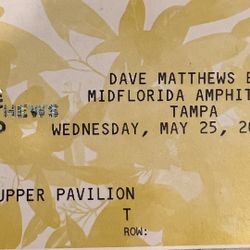 2 DMB Tix TAMPA Tomorrow 5/25 Sec 14 
