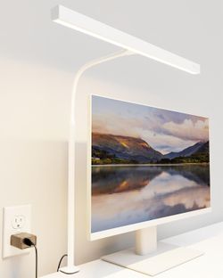 ED Desk Lamp for Office Home, 12W Eye-Caring Light with Clamp